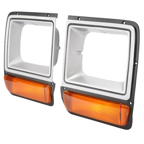 Headlight Bezel for Dodge D W Pickup Truck 1986 1990 Pair Corner Parking Light