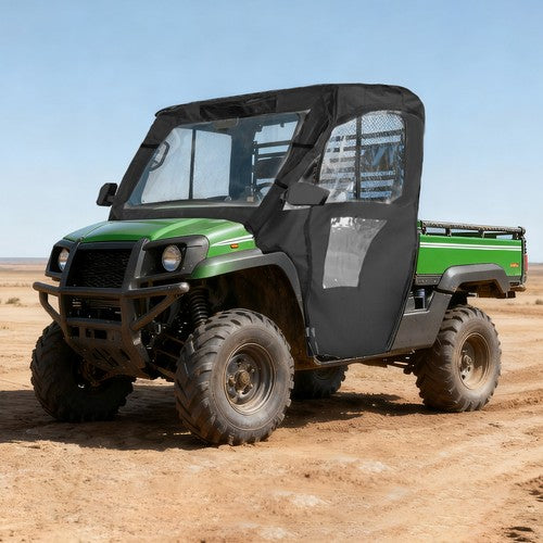 Black Soft Door UTV Cab Enclosure for Kawasaki Mule 600 610 4x4 XC 2005 2016