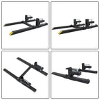 43" Pallet Forks Clamp On Tractor Forks w/Adjustable Bucket Forks 2000lbs