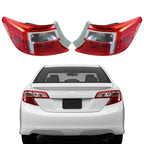 Fit For Toyota Camry 2012-2014 One Pair Outer LH + RH Tail Light Brake Lamp