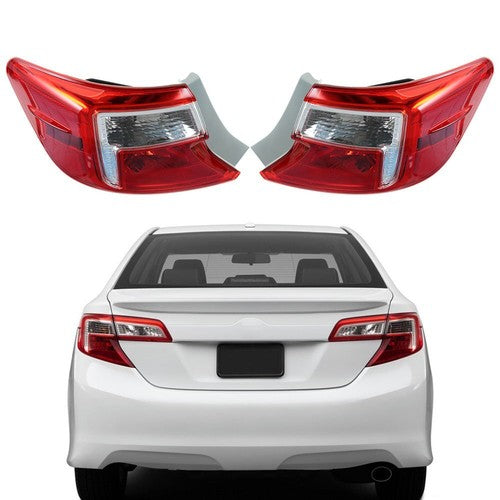 Fit For Toyota Camry 2012-2014 One Pair Outer LH + RH Tail Light Brake Lamp