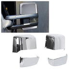 Pair Chrome Tow Mirror Cap Cover for 2014 2018 2019 Chevy Silverado GMC Sierra