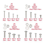 1625× M2 M3 M4 M5 Metric Screw Assortment, 304 Stainless Steel Bolts & Nuts