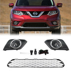 Bumper Lower Grille LH+RH Fog Light SET for 2014-2016 for Nissan Rogue
