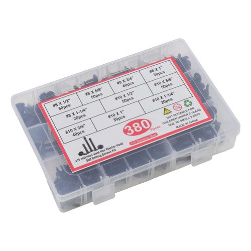 380 sets of #8#10 self-tapping screw kits 410 Stainless Steel Convenient Box