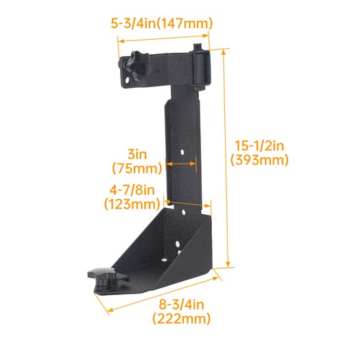 Rear Door High Hi-Lift Jack Mount Bracket Carrier For 2007-2018 Jeep Wrangler JK