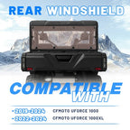 Smoke Rear Windshield Back Window for CFMOTO UFORCE 1000 2019-26 1000XL 2022-26