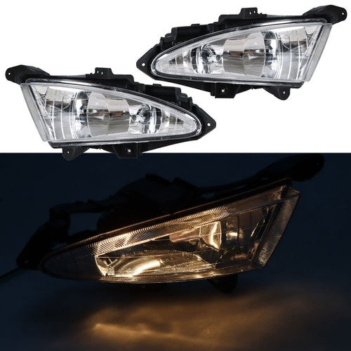 L+R Bumper Clear Fog Light Assembly For 07-10 Hyundai Elantra Sedan 4-Door 2.0L