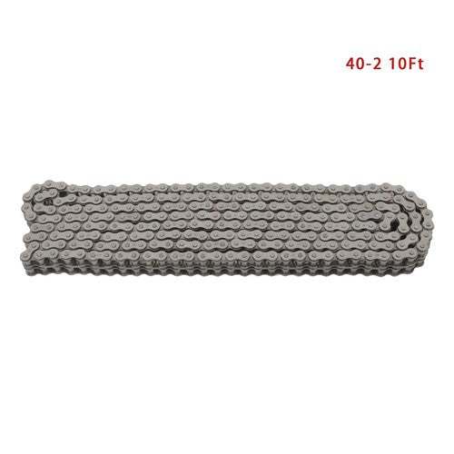 #40 Roller Chain 10 Feet With 2 Connecting Links Carbon Steel