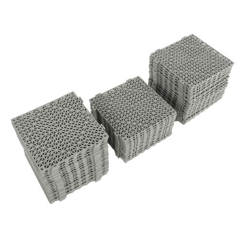 55PCS 12 x 12in Interlocking Drainage Floor Tiles Modular Interlocking Tile Gray