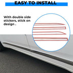 4 Pcs Outside Door Body Side ABS Molding Chrome Trim for Toyota Sienna 2011 2020