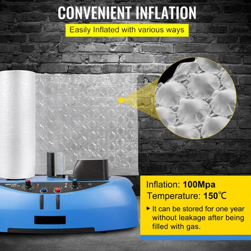 Air Cushion Machine Film 984ft x 16in Bubble Pillow Packaging Padding 4 Rolls