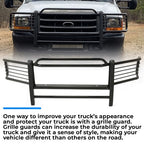 Steel Grille Grill Brush Headlight Guard for 99-07 Ford F250-F550 Super Duty