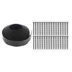 No Dig Lawn Border L-shaped Lawn Garden Edging Kit With Anchoring Spikes Plastic