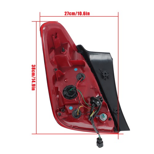 Chrome Housing For Chevy Trax 2017-2022 LED Passenger/Right Tail Light Red&Clear