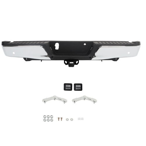 For Ford F150 2015-2019 w/ Heavy Duty Tow & Sensor Hole Chrome Rear Bumper