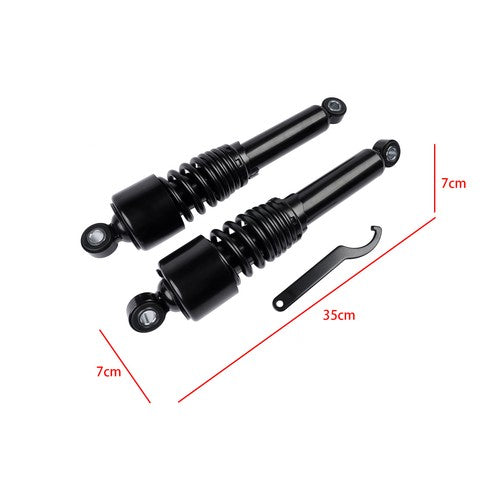 Black 13in Heavy Duty Rear Shocks For Harley Road King Touring Street Tour Glide