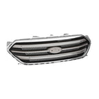 Fit 2013-2019 Ford Taurus Front Bumper Lip Upper Grille Assembly Chrome Grill