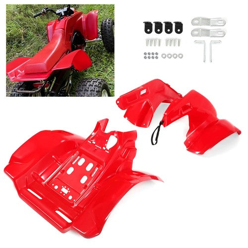 Red Front Rear Fender Set for Honda TRX 250R TRX250R 1986 1989 Plastics Kit