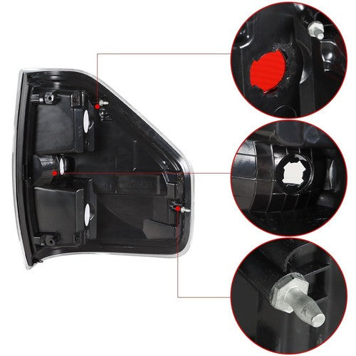 FO2818148 Left+Right Tail Lights Brake Lamps For Ford F150 F-150 Series 09-14
