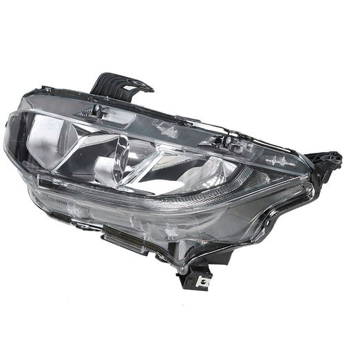Headlight Assembly Halogen Chrome Clear Driver LH Side For Honda Civic 2016-2020