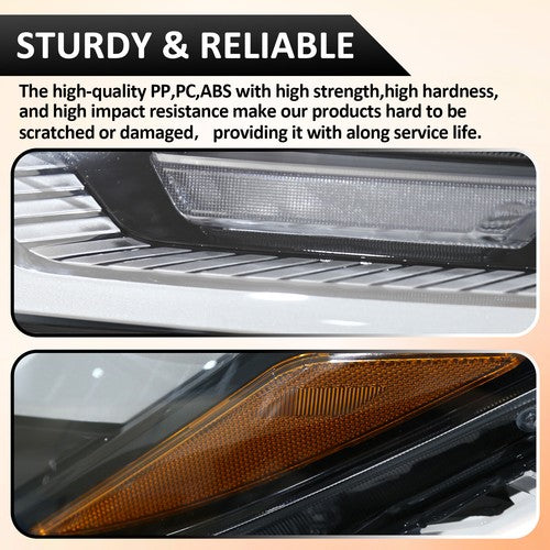 Halogen Headlight LED DRL Left Driver Side for 2022 2023 Toyota RAV4 XLE