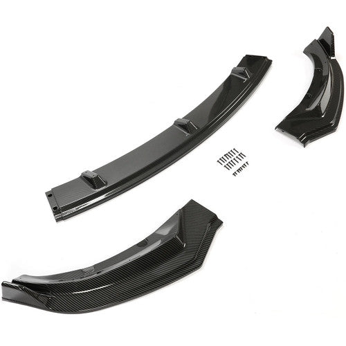 Front Bumper Body Lip Set for 2017 2023 Tesla Model 3 Carbon Style Splitter 3Pcs