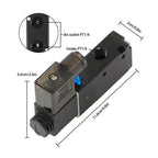 1/4" 3 Way 2 Position Inline Directional Control Electric Solenoid Valve 24V DC