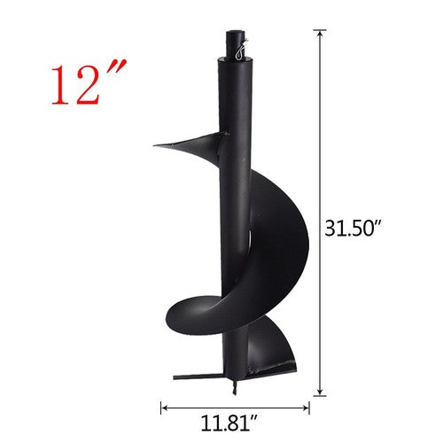12" Earth Auger Drill Bit 3/4" Shaft For Gas Powered Post Fence Hole Digger US