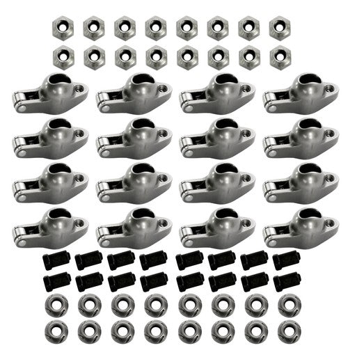 1.6 Ratio 3/8" Steel Roller Rocker Arms for Small Block Chevy 262-400 1955-1986