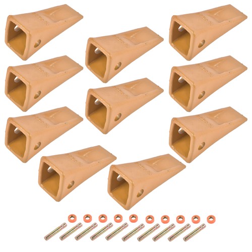 10 Sets 1U3202 Digging Bucket Teeth with Pins 8E6208 & Retainers 8E6209 for J200