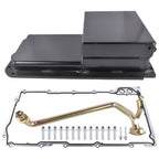 Rear Engine Oil Pan w/ Gasket For GM LS LS1 LS2 LS3 LS6 7 Quarts Black Aluminum