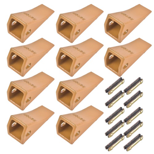 10 Pack Bucket Teeth 230SP with Flex Pins 23FP Metal for 23 & 230 Series Loader