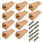 10 Pack Bucket Teeth 230SP with Flex Pins 23FP Metal for 23 & 230 Series Loader