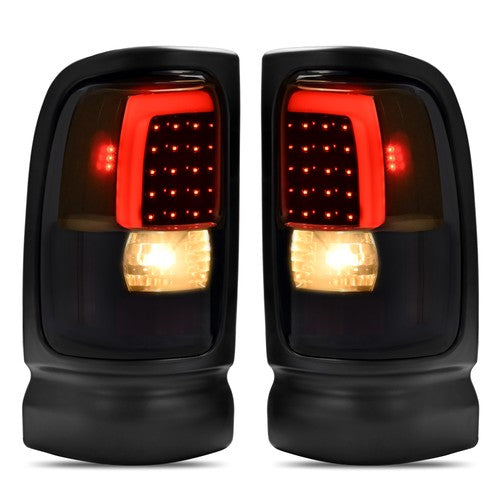 Smoke Black LED Tube Brake Tail Lights for 1994-2001 Dodge Ram 1500 2500 3500