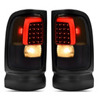 Smoke Black LED Tube Brake Tail Lights for 1994-2001 Dodge Ram 1500 2500 3500