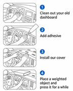 Dash Cover Cap Black Panel Pad for Avalanche Suburban Tahoe Yukon 2007 2014