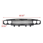 Front Bumper Grille Black Chrome Trim Molding for 2008-2014 Dodge Challenger