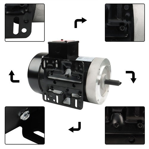 New 2 HP General Electric Motor 3 Phase 56C Frame 1800 RPM TEFC 230 / 460 Volt