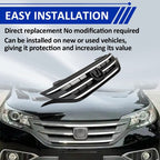 Front Bumper Upper Grille Grill w/Chrome Trim Fit 2012 2013 2014 Honda CRV CR-V