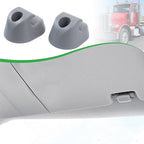 2PCS Gray Sun Visor Clip Set Interior Bone for Kenworth for Peterbilt