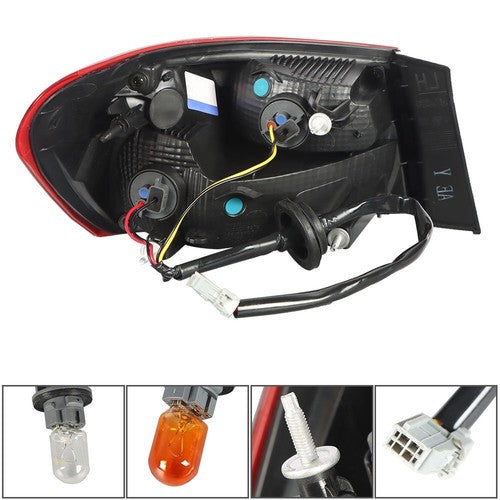 Outer Tail Light Passenger RHSide For 2016-2021 Chevy Malibu Halogen Red Lens