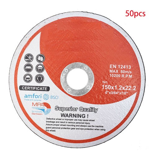 50 Pack 6"x.045"x7/8" Cut-off Wheel - Metal & Stainless Steel Cutting Discs