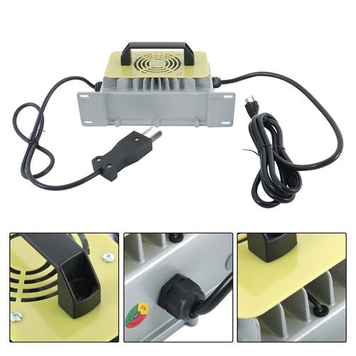 36V 18A Waterproof Charger With Crowfoot Plug For E-Z-GO Yamaha Golf Carts New