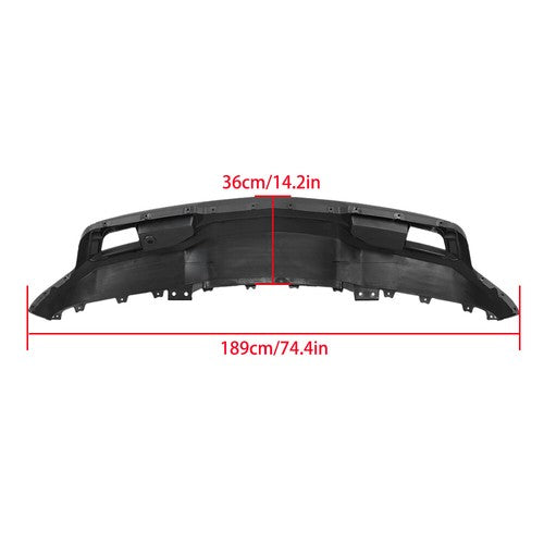 For 2019-2021 Chevrolet Silverado 1500 Black Plastic Front Bumper W/O Vents