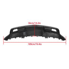 For 2019-2021 Chevrolet Silverado 1500 Black Plastic Front Bumper W/O Vents