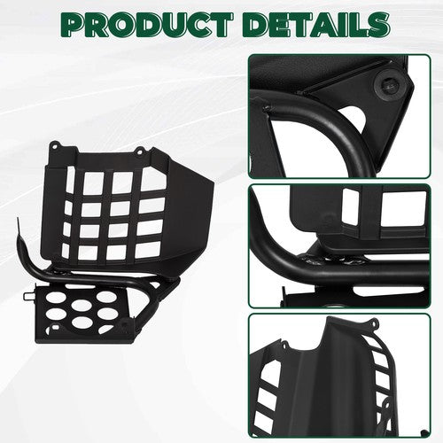 Black Heel Guards Footrest For 1987-2006 Yamaha Banshee LH+RH Nerf Bars
