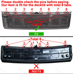 Glossy Black Trunk Panel Decklid Trim Cover for Ford Mustang GT 2015 2023