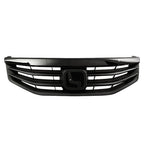 For 2011 2012 Honda Accord Front Bumper Upper Gloss Black Mesh Grill Grille