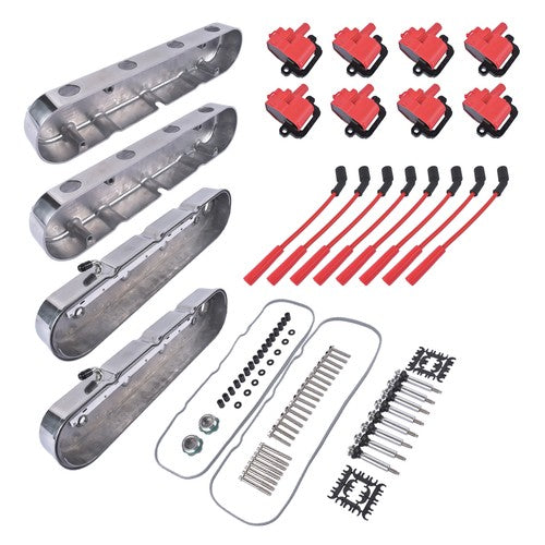 Polished Valve Covers For Chevy GM LS Engines LS1 LS2 LS3 LS6 LS7 5.3 6.0 6.2L
